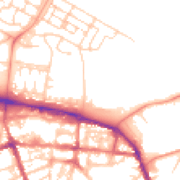 Daytime road noise heatmap for GU11 1RE