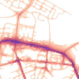 Daytime road noise heatmap for GU11 1RL