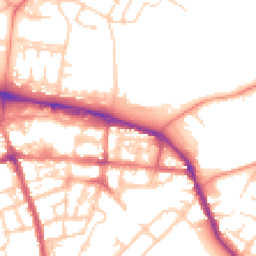Daytime road noise heatmap for GU11 1TT