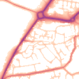 Daytime road noise heatmap for GU11 1YG