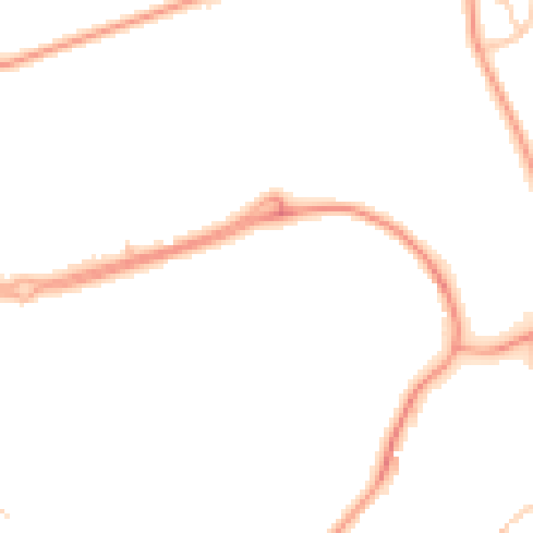 Daytime road noise heatmap for GU11 2BG