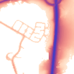 Daytime road noise heatmap for GU11 2ED