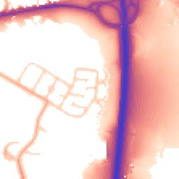 Daytime road noise heatmap for GU11 2EG