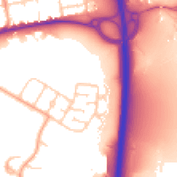 Daytime road noise heatmap for GU11 2EQ