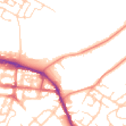 Daytime road noise heatmap for GU11 2EU