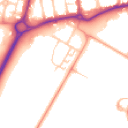 Daytime road noise heatmap for GU11 2HS