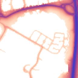 Daytime road noise heatmap for GU11 2NH