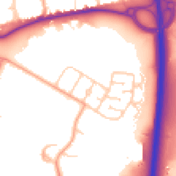 Daytime road noise heatmap for GU11 2NJ