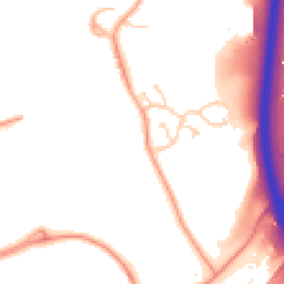 Daytime road noise heatmap for GU11 2NZ