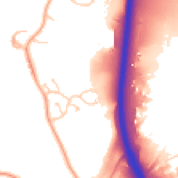 Daytime road noise heatmap for GU11 2PB