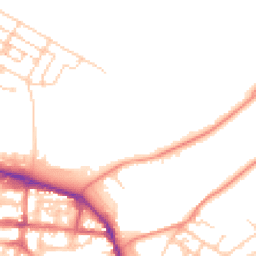 Daytime road noise heatmap for GU11 2PN