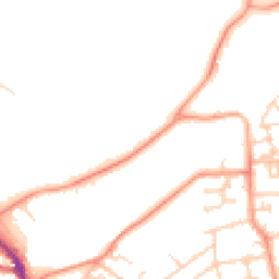 Daytime road noise heatmap for GU11 2QN