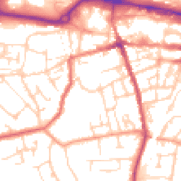 Daytime road noise heatmap for GU11 3AA