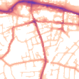 Daytime road noise heatmap for GU11 3HY