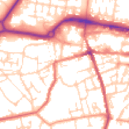 Daytime road noise heatmap for GU11 3JF