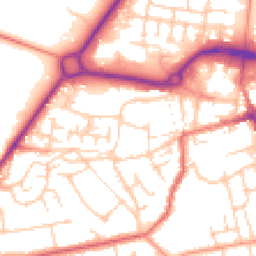Daytime road noise heatmap for GU11 3JX