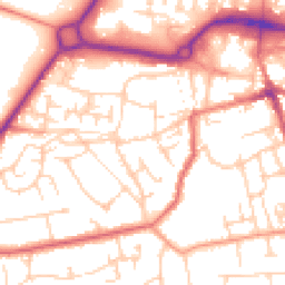 Daytime road noise heatmap for GU11 3LG
