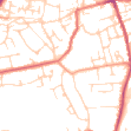 Daytime road noise heatmap for GU11 3LL