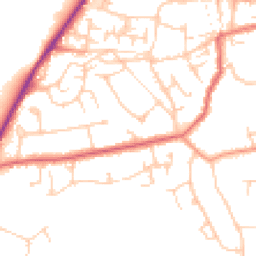 Daytime road noise heatmap for GU11 3XA