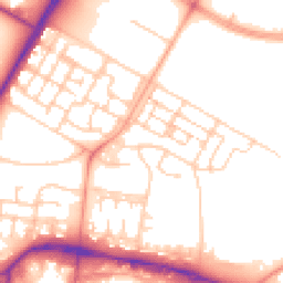 Daytime road noise heatmap for GU11 4AF