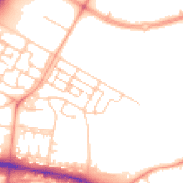 Daytime road noise heatmap for GU11 4AL