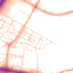 Daytime road noise heatmap for GU11 4AR