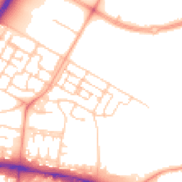 Daytime road noise heatmap for GU11 4AS