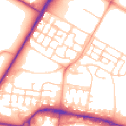 Daytime road noise heatmap for GU11 4BS