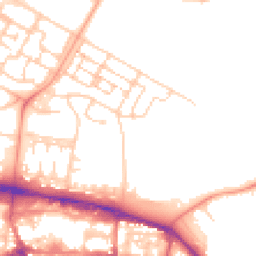 Daytime road noise heatmap for GU11 4EX