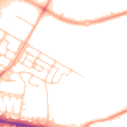 Daytime road noise heatmap for GU11 4FA