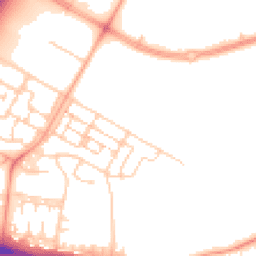 Daytime road noise heatmap for GU11 4FD