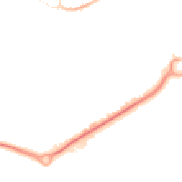 Night-time road noise heatmap for GU14 0AB