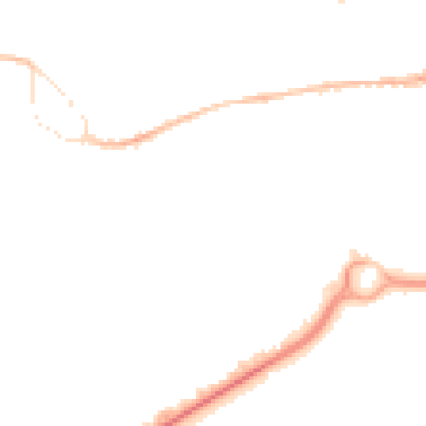 Night-time road noise heatmap for GU14 0AE