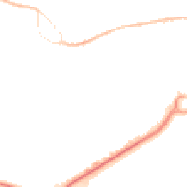 Night-time road noise heatmap for GU14 0AN