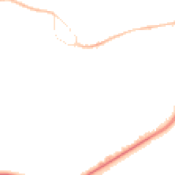 Night-time road noise heatmap for GU14 0AR