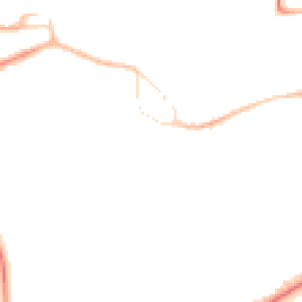 Night-time road noise heatmap for GU14 0BA