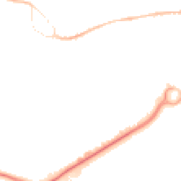 Night-time road noise heatmap for GU14 0BJ