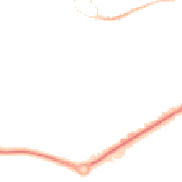 Night-time road noise heatmap for GU14 0BN