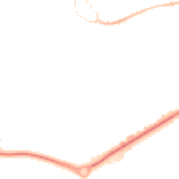 Night-time road noise heatmap for GU14 0BW