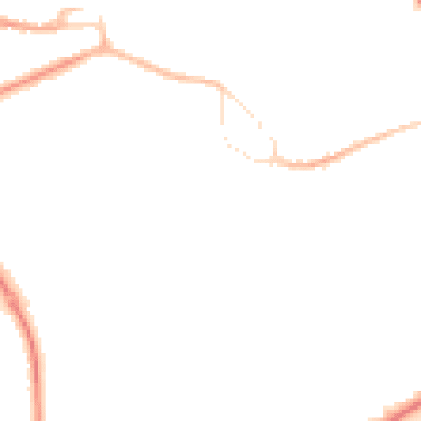 Night-time road noise heatmap for GU14 0BZ