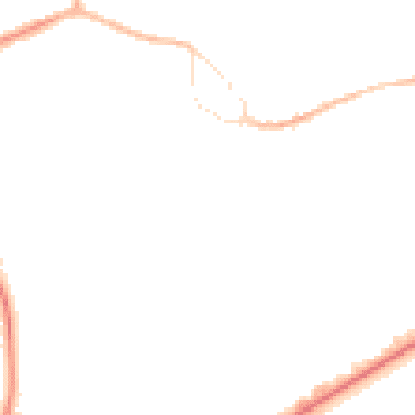 Night-time road noise heatmap for GU14 0DD