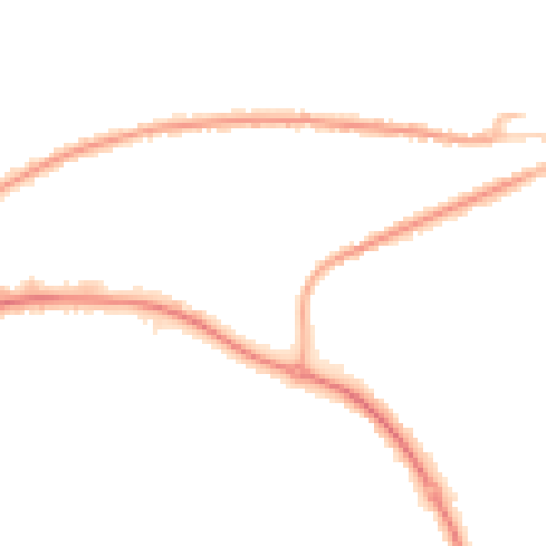 Night-time road noise heatmap for GU14 0FJ