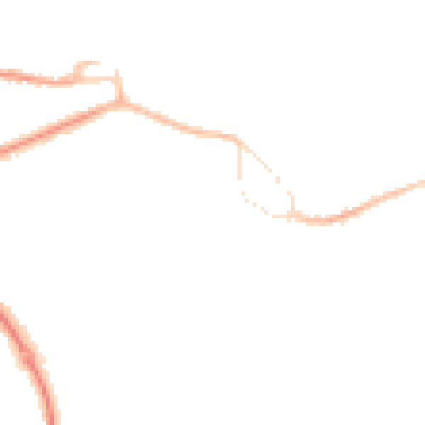 Night-time road noise heatmap for GU14 0HE