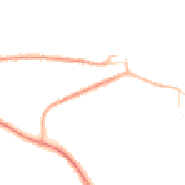 Night-time road noise heatmap for GU14 0JL