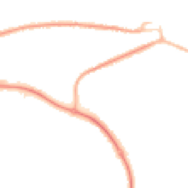 Night-time road noise heatmap for GU14 0JU