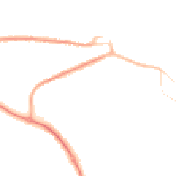 Night-time road noise heatmap for GU14 0LD