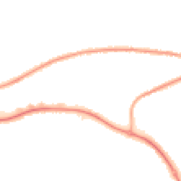 Night-time road noise heatmap for GU14 0NR