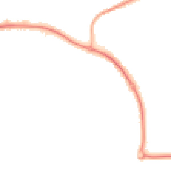 Night-time road noise heatmap for GU14 0RJ