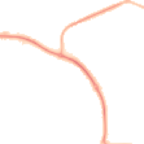 Night-time road noise heatmap for GU14 0RN