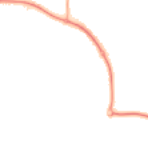 Night-time road noise heatmap for GU14 0RS